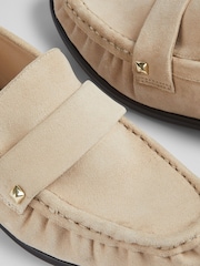 LK Bennett Brown Adira Stud Loafers - Image 4 of 4