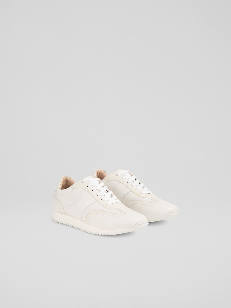 LK Bennett Natural Sport Nylon & Leather Sport Runner - Image 2 of 4