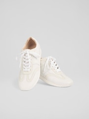 LK Bennett Natural Sport Nylon & Leather Sport Runner - Image 3 of 4