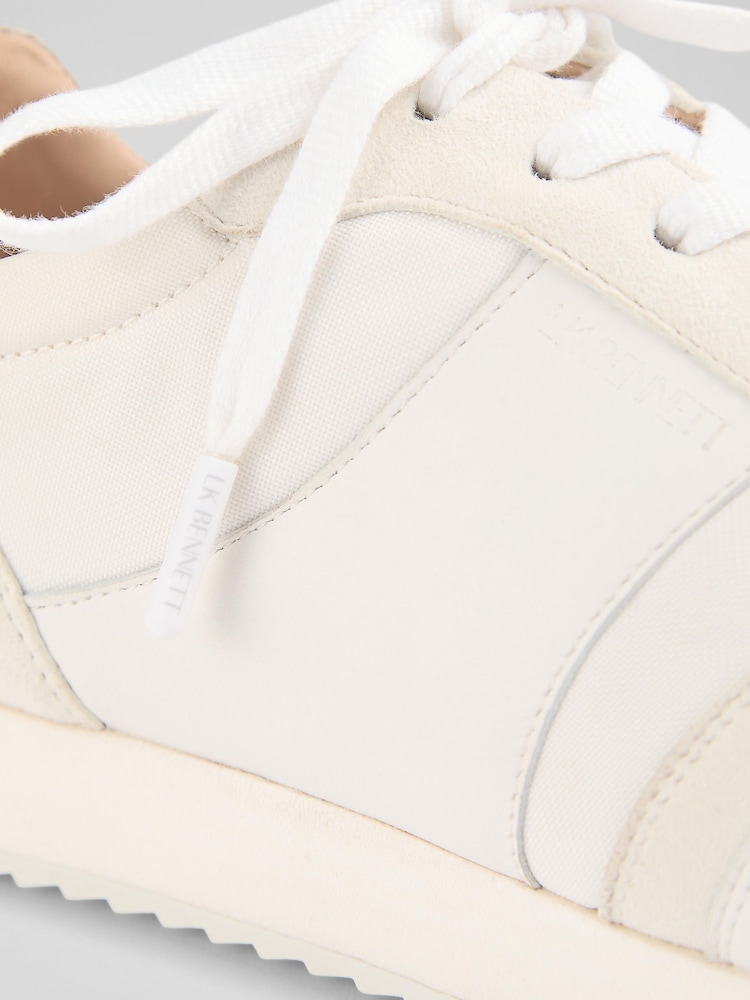 LK Bennett Natural Sport Nylon & Leather Sport Runner - Image 4 of 4