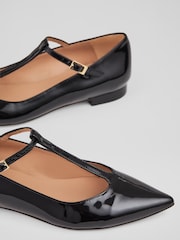 LK Bennett Black Drew T Bar Flats - Image 4 of 4