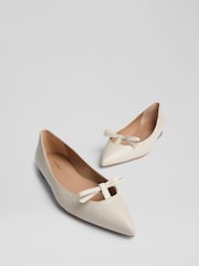 LK Bennett Lynne Nappa Leather Mini Bow Flat - Image 3 of 4