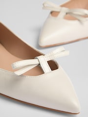 LK Bennett Lynne Nappa Leather Mini Bow Flat - Image 4 of 4