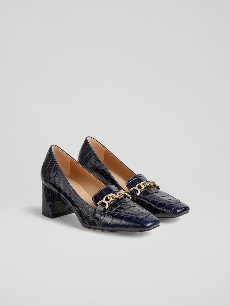 LK Bennett Johanna Trim Block Loafers - Slika 2 iz 4