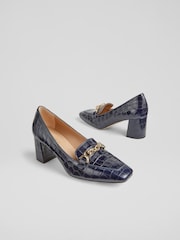 LK Bennett Johanna Trim Block Loafers - Slika 3 iz 4