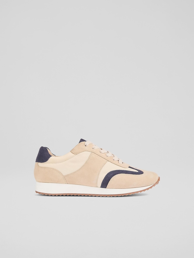 LK Bennett Blue Sport Nylon & Leather Sport Runner - Image 1 of 4