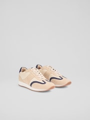LK Bennett Blue Sport Nylon & Leather Sport Runner - Image 2 of 4