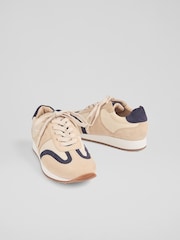 LK Bennett Blue Sport Nylon & Leather Sport Runner - Image 3 of 4