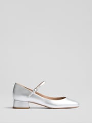 LK Bennett Metallic Beatrix Low Block Mary Jane - Image 1 of 4