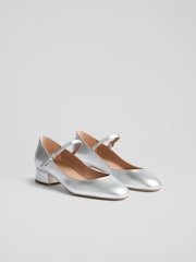 LK Bennett Metallic Beatrix Low Block Mary Jane - Image 2 of 4