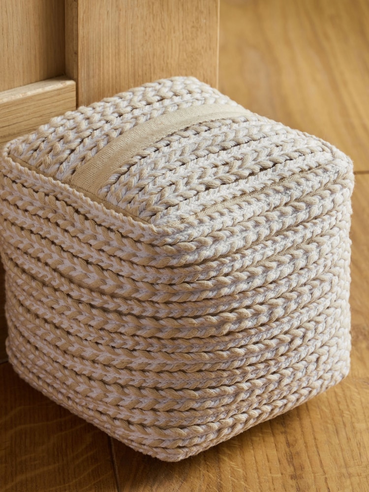Natural Two Tone Plait Textured Doorstop - Image 2 of 4 Natural Two Tone Plait Textured Doorstop - Image 2 of 4