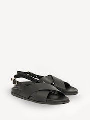Ancient Greek Sandals Black Ikesia Leather Sandals - Image 2 of 4