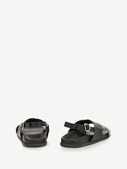 Ancient Greek Sandals Black Ikesia Leather Sandals - Image 3 of 4