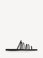 Ancient Greek Sandals Black Imatio Sandals - Image 1 of 4