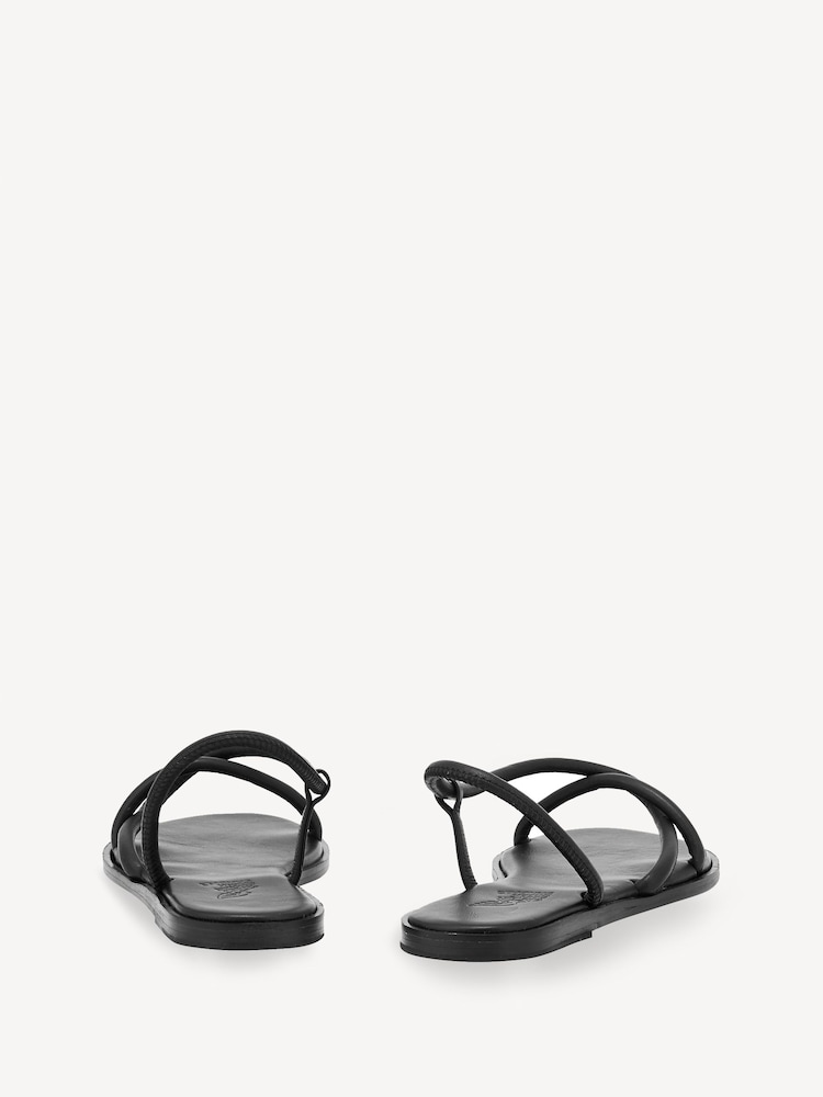 Ancient Greek Sandals Black Bomba Leather Sandals - Image 2 of 3