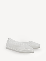 Ancient Greek Sandals Silver IRO Jelly Shoes - Image 2 of 4