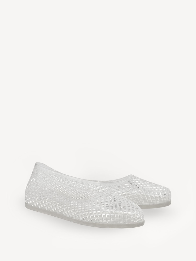 Ancient Greek Sandals Silver IRO Jelly Shoes - Image 2 of 4
