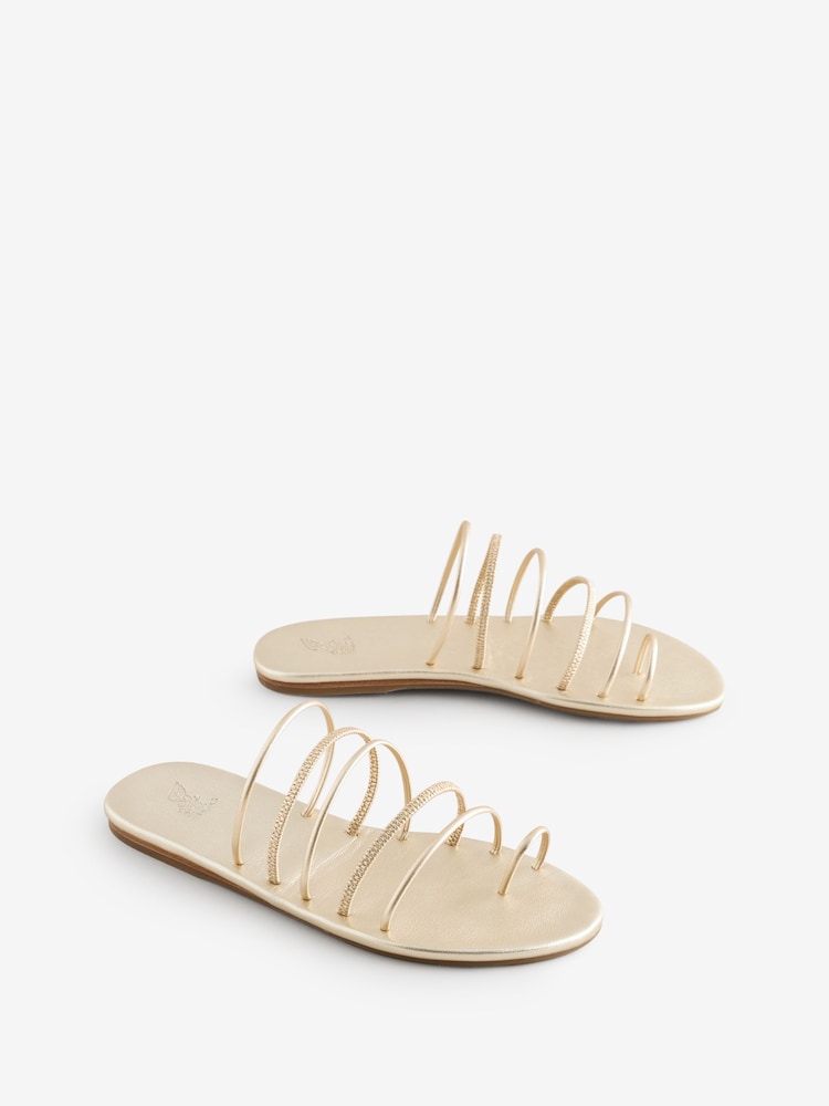 Ancient Greek Sandals Gold Imatio Sandals - Image 2 of 5 Ancient Greek Sandals Gold Imatio Sandals - Image 2 of 5