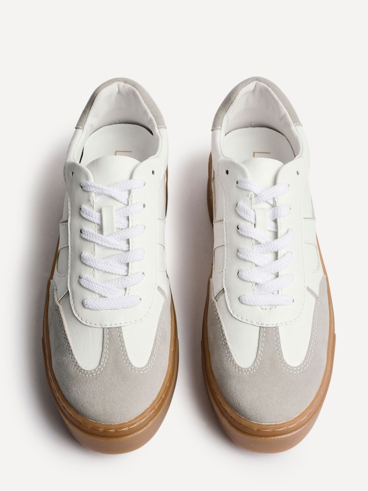 Серый - Linzi Kaia Lace Up Flatform Trainers - Image 6 of 6