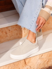 Linzi Natural Henley Flatform Slip-On Trainers - Image 2 of 6