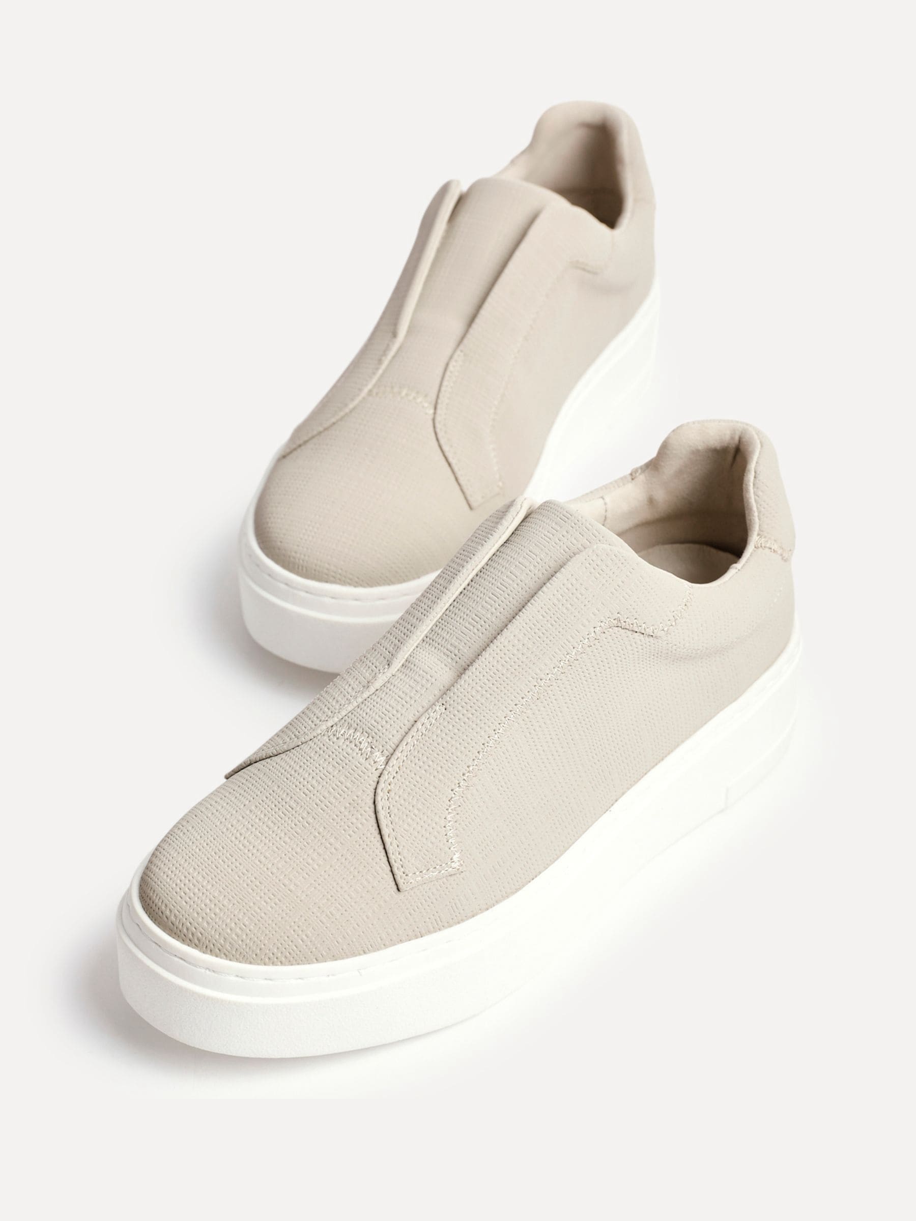 Buy Linzi Natural Henley Flatform Slip-On Trainers from Next South