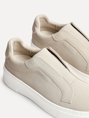 Linzi Natural Henley Flatform Slip-On Trainers - Image 6 of 6