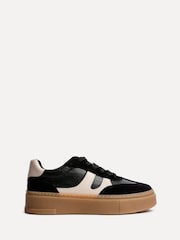 Черный - Linzi Kaia Lace Up Flatform Trainers - Image 2 of 5