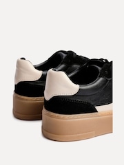 Черный - Linzi Kaia Lace Up Flatform Trainers - Image 5 of 5