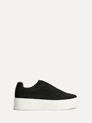 Linzi Black Henley Flatform Slip-On Trainers - Image 2 of 5