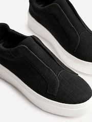 Linzi Black Henley Flatform Slip-On Trainers - Image 5 of 5