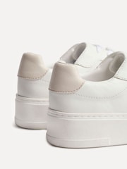 Linzi White Jersey Lace Up Flatform Trainers - Image 5 of 5