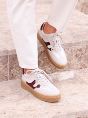 Телесный - Linzi Kaia Lace Up Flatform Trainers - Image 1 of 5