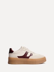 Телесный - Linzi Kaia Lace Up Flatform Trainers - Image 2 of 5