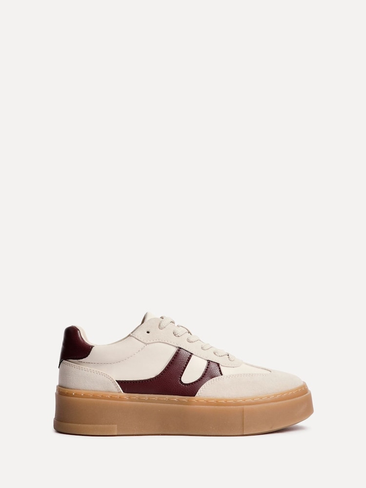 Телесный - Linzi Kaia Lace Up Flatform Trainers - Image 2 of 5