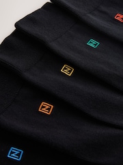 Black Multicoloured Logo 5 Pack Embroidered Lasting Fresh Socks - Image 7 of 8