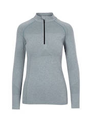 Trespass Female Green Pelina Zip Active Top - Image 1 of 2