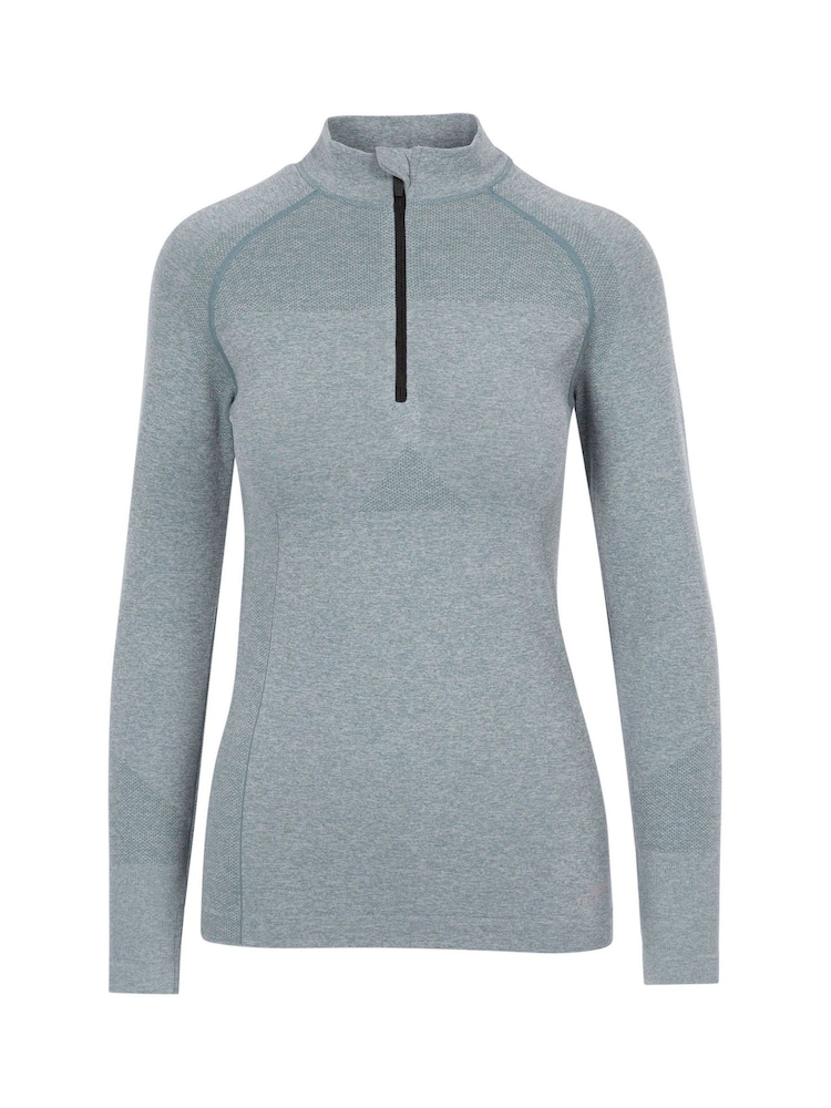 Trespass Female Green Pelina Zip Active Top - Image 1 of 2