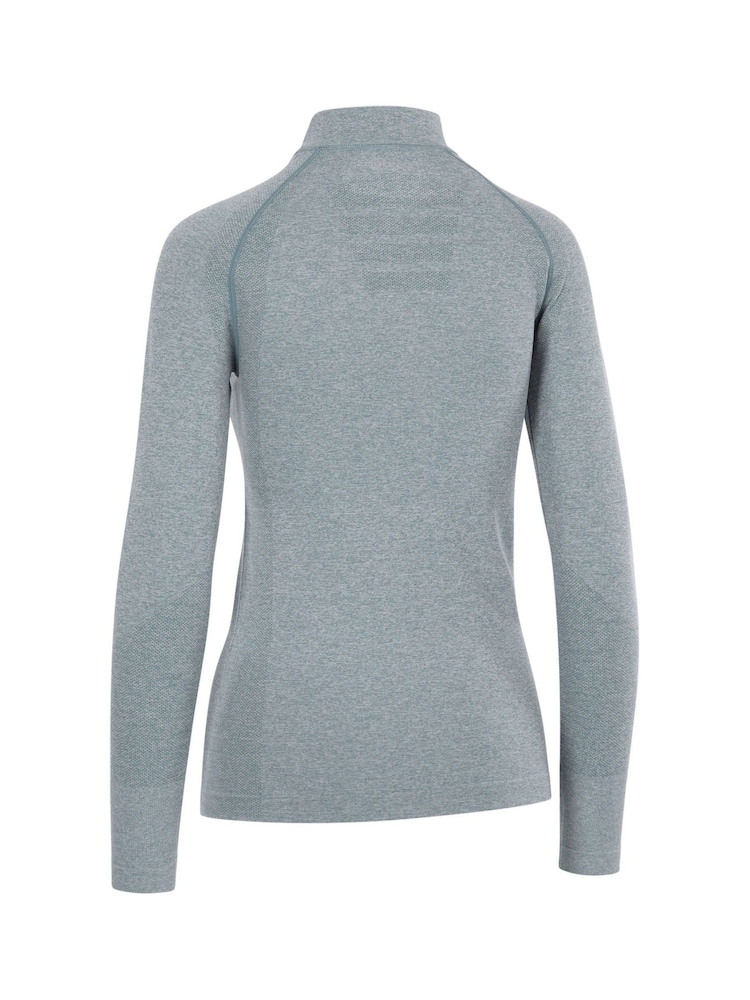 Trespass Female Green Pelina Zip Active Top - Image 2 of 2