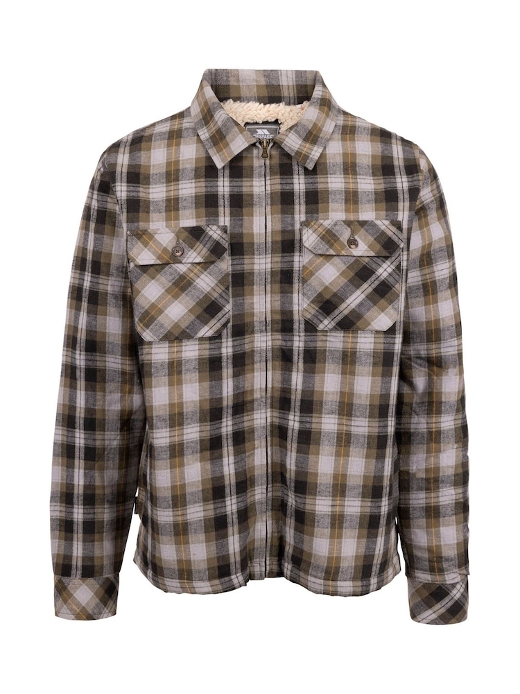 Trespass Male Green 100% Cotton Danehill Sherpa Lined Shirt - Image 1 of 2