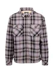 Trespass Male Grey Danehill Sherpa Lined 100% Cotton Shirt - Image 1 of 2