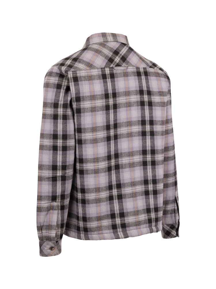 Trespass Male Grey Danehill Sherpa Lined 100% Cotton Shirt - Image 2 of 2
