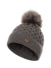 Trespass Female Grey Freja Hat - Image 1 of 2