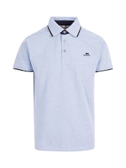 Trespass Mens Blue Skate 100% Cotton Polo Shirt - Image 1 of 2
