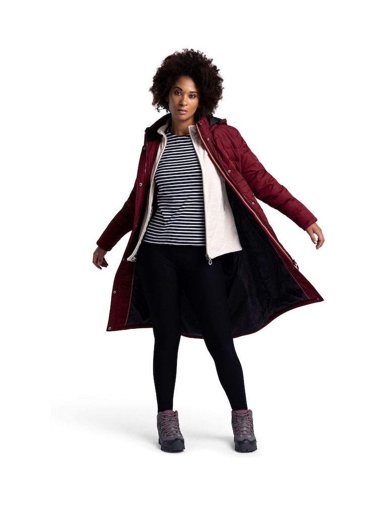 Trespass Female Red Bitsy Down Jacket - Image 1 of 7