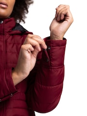 Trespass Female Red Bitsy Down Jacket - Image 5 of 7