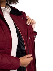 Trespass Female Red Bitsy Down Jacket - Image 6 of 8