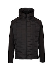 Trespass Mens Black Heber Hybrid Hoodie - Image 1 of 2