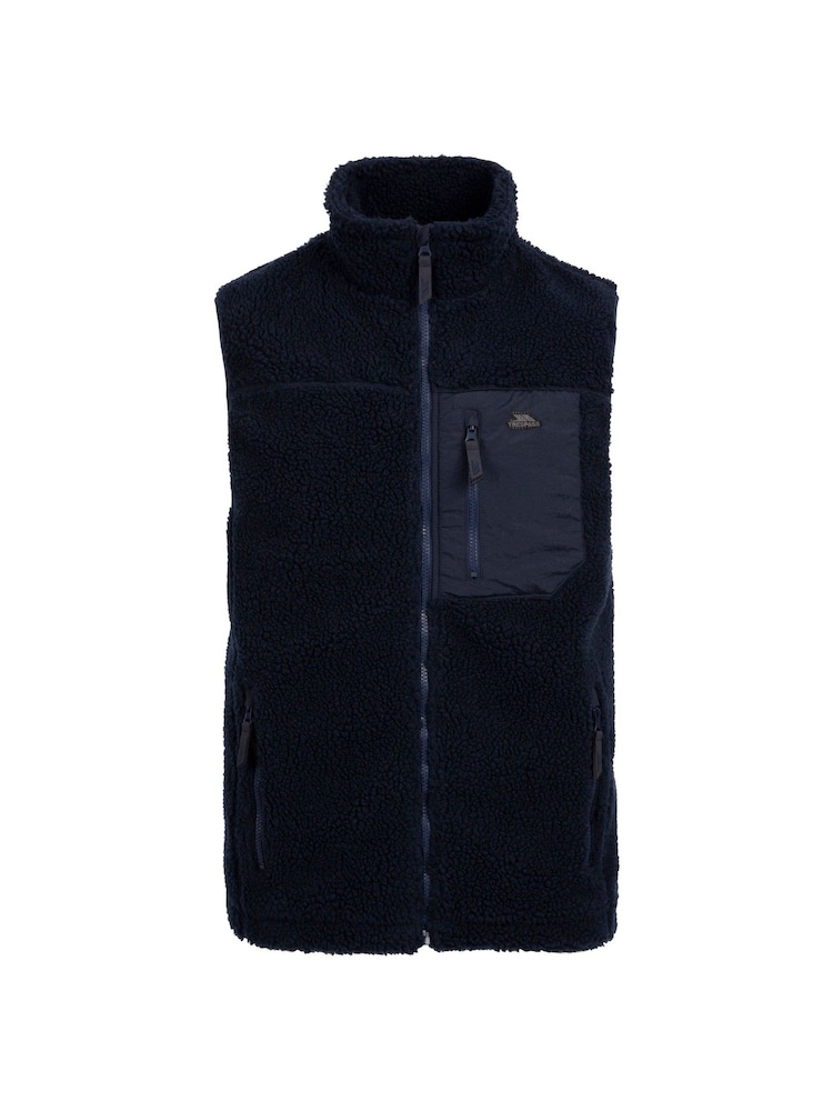 Trespass Mens Blue Buckless Fleece Gilet At300 - Image 1 of 2