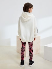 Ecru/Pink Graffiti Hoodie and Leggings Set (3-16yrs) - Image 3 of 8
