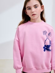 Pink/Animal Sweatshirt and Ribbed Flare Set (3-16yrs) - Image 4 of 9